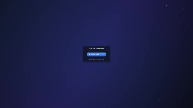 Subscribe button call to action overlay animation for social media marketing
