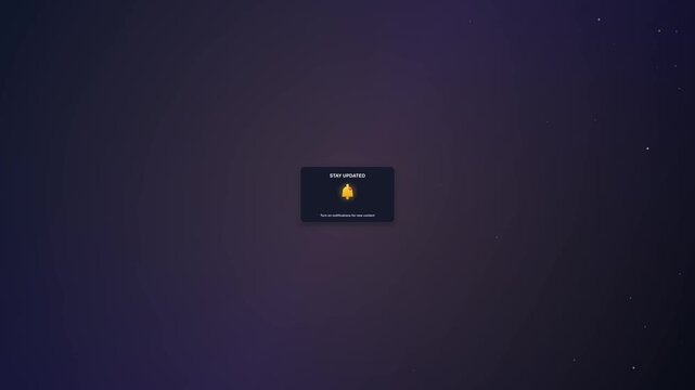 Minimalist Stay Updated Notification Bell Icon Animation