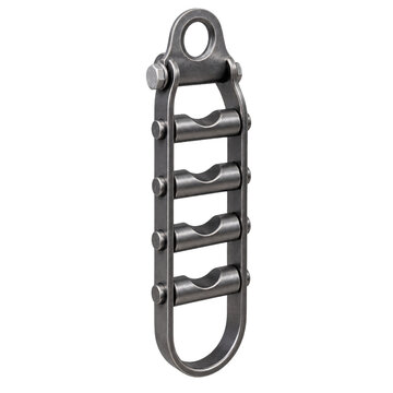 Industrial metal clevis hitch pin, agricultural machinery component
