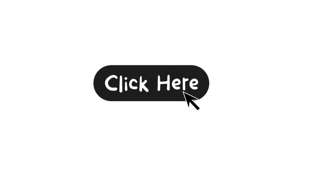 click here button with cursor on white background video