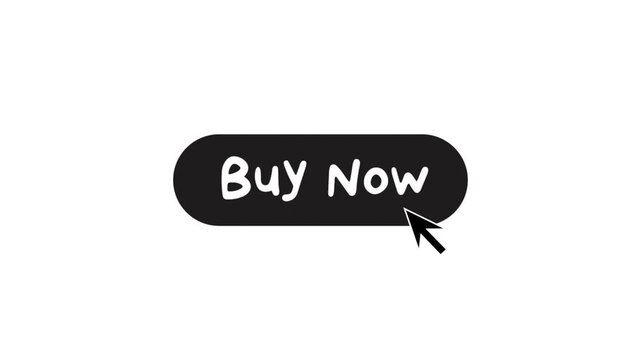 click buy now button with cursor on white background video
