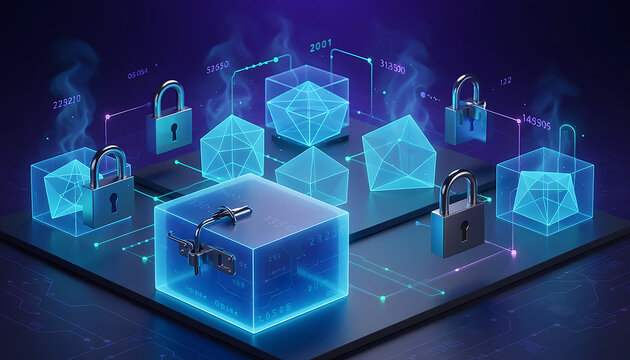 Digital Security and Encryption Concept Generative AI