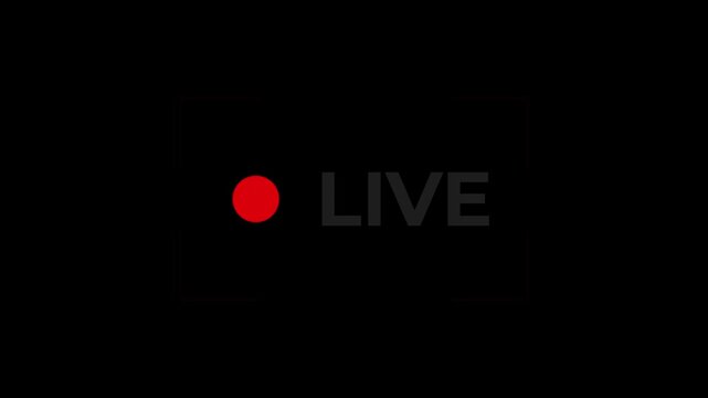 Subtle grey LIVE text with a faint red dot, suggesting a low-key broadcast