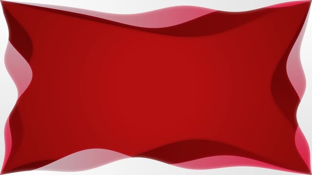 Abstract wavy border frame animation for valentine, celebration or holiday design.