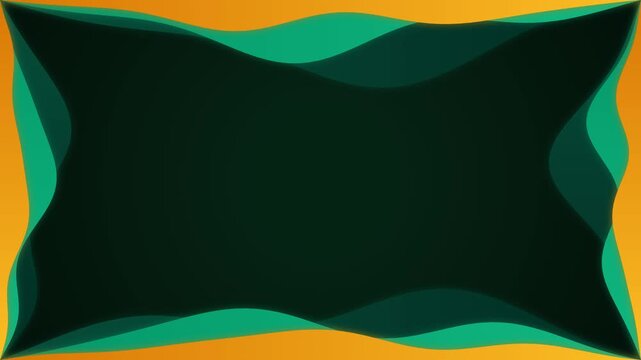 Colorful abstract wavy border frame animation. Dynamic loop of wavy frame or border motion graphics