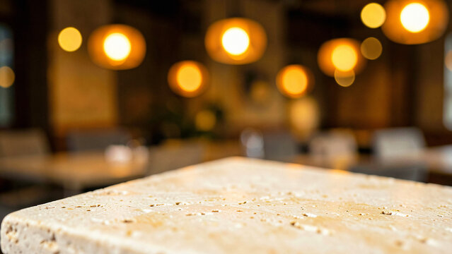 Honed Grey Concrete Table Surface on Sophisticated Open Air Rooftop Bar with Backlit Onyx Counter Lu