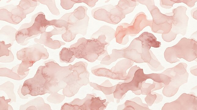 Blush pink ink blot seamless pattern