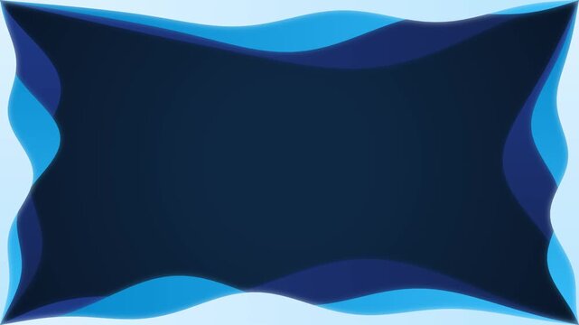 Colorful abstract wavy border frame animation. Dynamic loop of wavy frame or border motion graphics