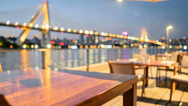 Polished Calacatta White Marble Countertop on Contemporary Outdoor Sky Lounge with Architectural Col