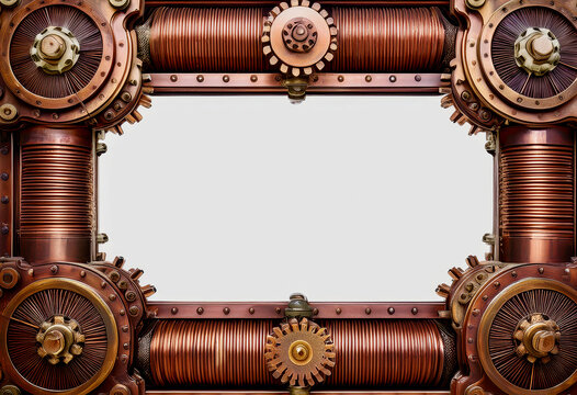 Steampunk gear frame