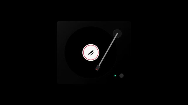 Vintage Turntable Playing Record, Retro Music, Nostalgia, Vinyl Sound