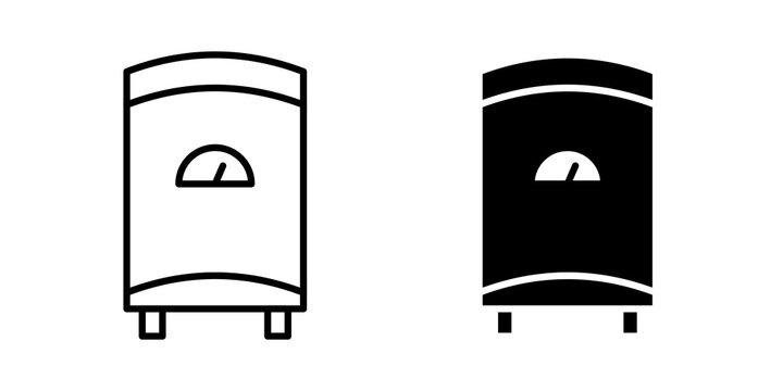Geyser icon flat outline in black