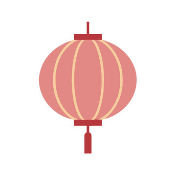 Pink Lantern with Yellow Stripes