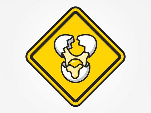 Broken egg icon sign symbol