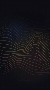 Abstract background with flowing golden wavy lines on a dark gradient surface.