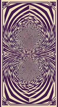 Abstract black and white geometric pattern with hypnotic optical illusion