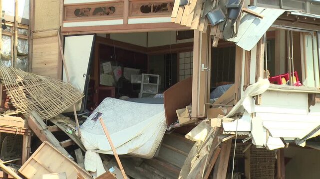 House Ripped Apart In Aftermath Of Tsunami In Japan