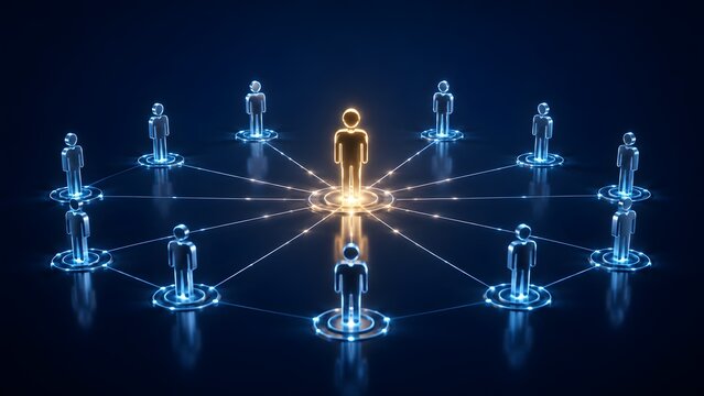 Human Resources Leadership Network And Team Management Concept