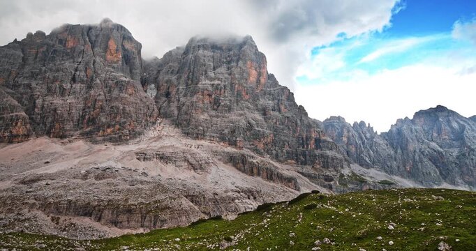 Fantastic landscape on the Dolomites of Alimonta
