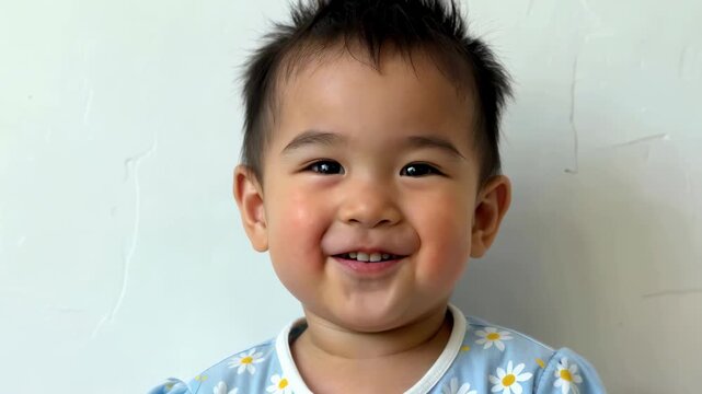 Close-up of smiling toddlers, a collection of cute baby smiles