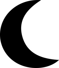 Spooky crescent moon and glowing stars night sky element for Halloween © lawlawarts