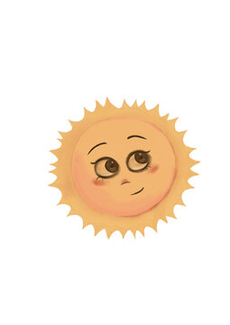 smiling face of the sun