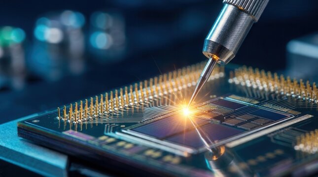 A close-up view of semiconductor manufacturing insights in a high-tech facility.