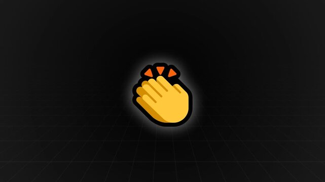 illustration video of a clapping icon
