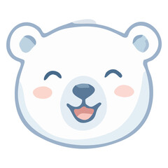 Fototapeta premium Cute Happy Polar Bear Smiling