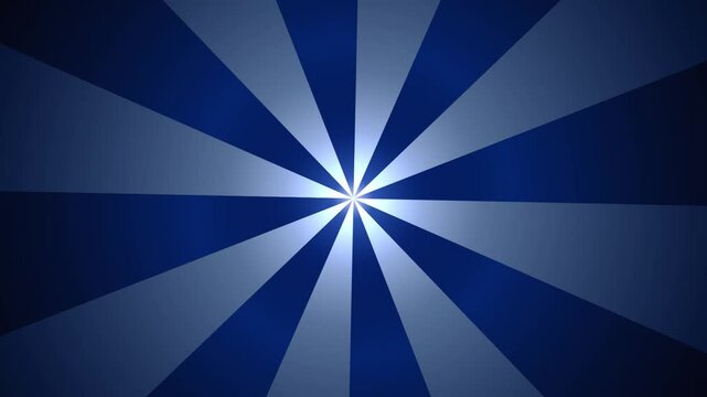 Dynamic blue radial sunburst rays background, glowing light starburst motion loop, retro comic book style beam abstract background video