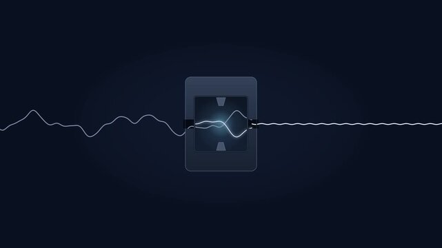 Audio Signal Processing and Noise Cancellation Waveform Animation