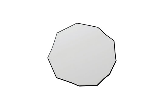 Thin black irregular polygon outline frame
