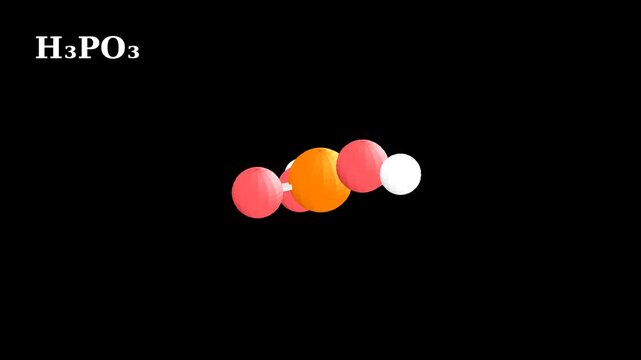 H3PO3 Phosphorous Acid 3D Molecular