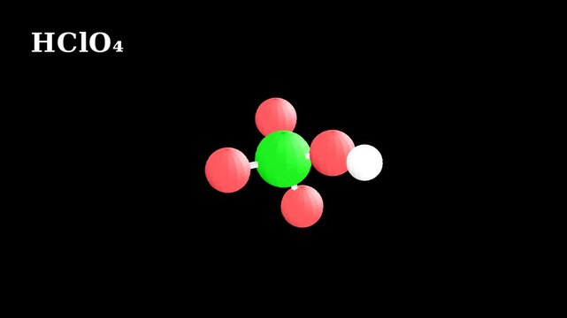 HClO4 Perchloric Acid 3D Molecular