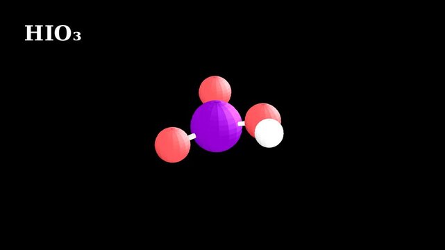 HIO3 Iodic Acid 3D Molecular