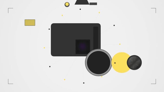 Camera Lens Decomposition and Exploded View with Floating Components