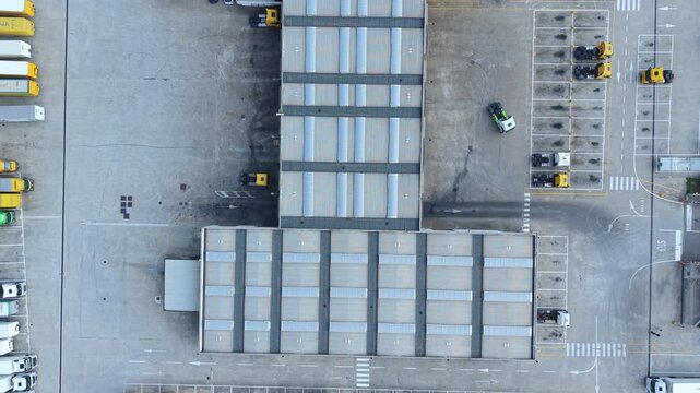 Aerial View of a Logistics Hub in Milan, Italy