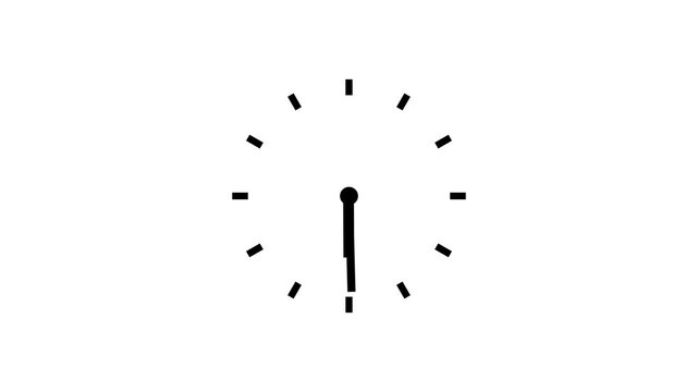 analog clock face icon time for schedule management, wall clock symbol, deadline indicator, watch face