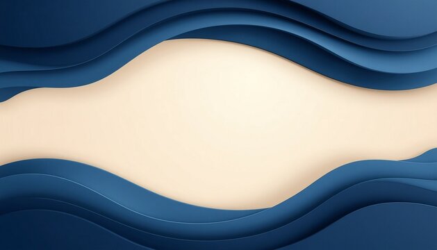Modern design business banner template blue and yellow abstract wavy background	