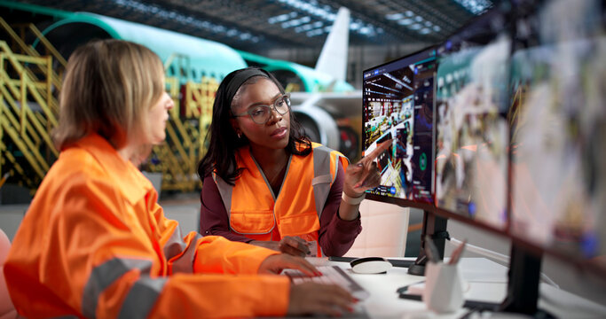Engineer Woman Is Using SCADA Software
