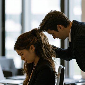 Employee experiencing harassment and intimidation in workplace environment