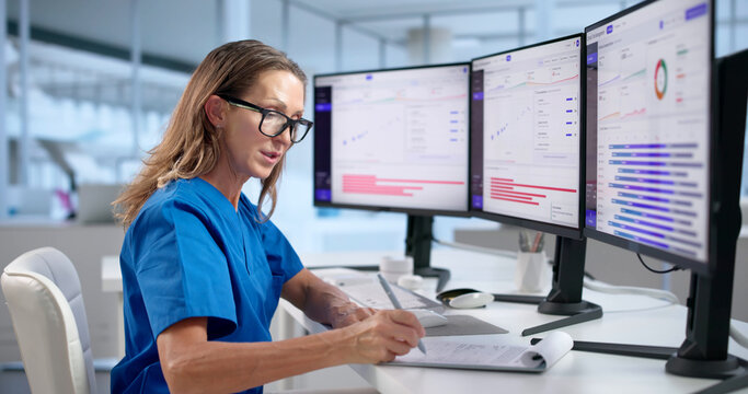 Clinical Trial Manager Monitors Patient Enrollment Progress
