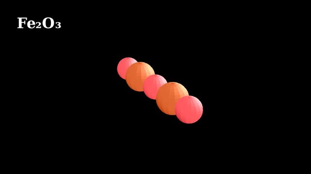 Iron Three Oxide Fe2O3 Molecular Structure
