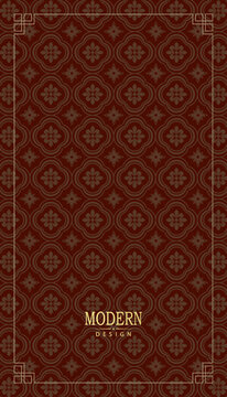 Geometric background with a golden pattern based on traditional national art.