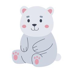 Obraz premium Polar Bear Colored Illustration