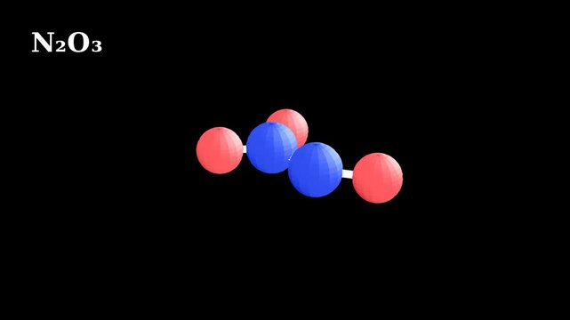 Dinitrogen Trioxide N2O3 3D Molecular Structure