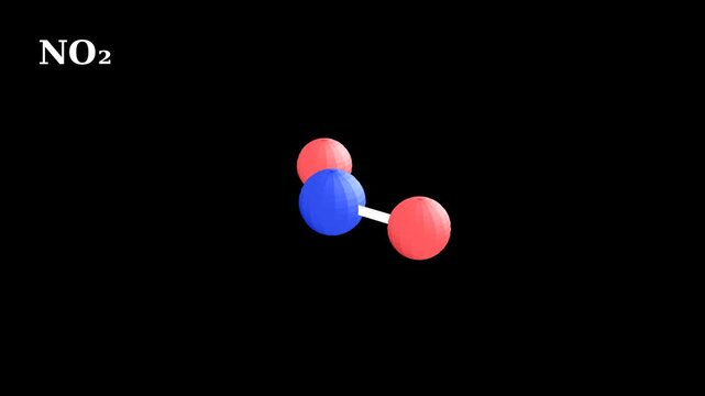 Nitrogen Dioxide NO2 3D Molecular Structure