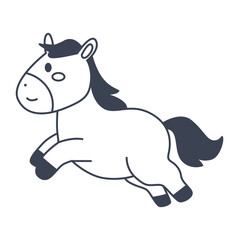 Obraz premium Horse Outline Illustration