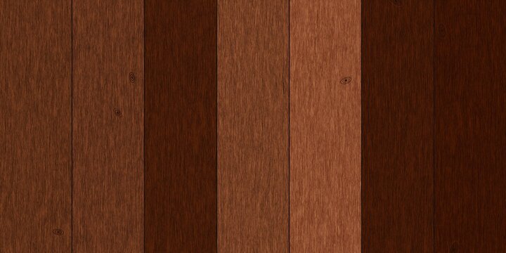 Rich brown wooden planks creating a natural and warm background texture, showcasing varying shades and grain patterns for a rustic and organic feel, perfect for interior design concepts