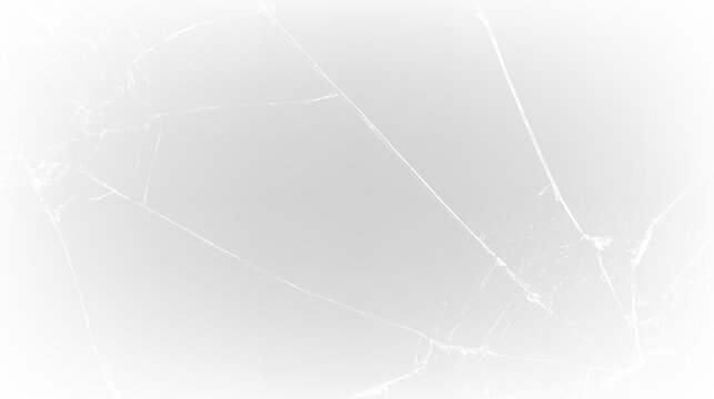 Cracked glass texture overlay with spiderweb fracture lines. Broken window or smashed screen effect on transparent background